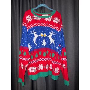 Ugly Christmas Sweater Xmas Size XXL Beer